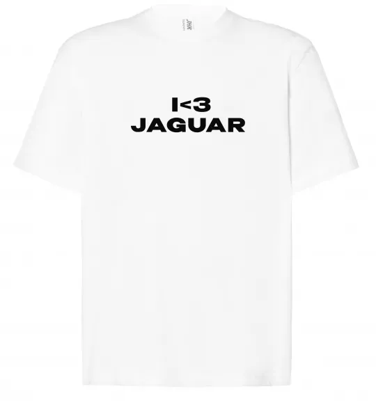 Футболка Оверсайз I <3 Jaguar Белый фото