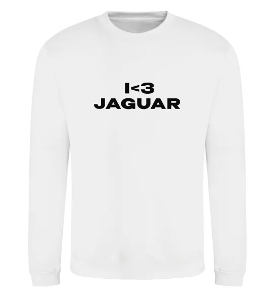 Свитшот I <3 Jaguar Белый фото
