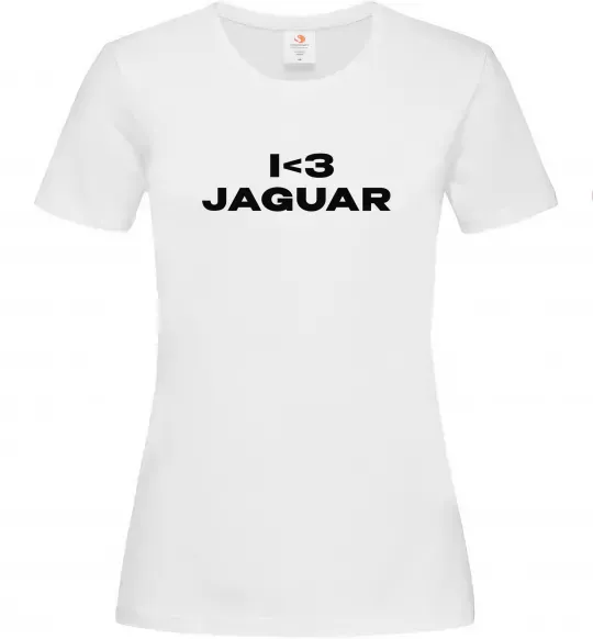 Женская футболка I <3 Jaguar Белый фото