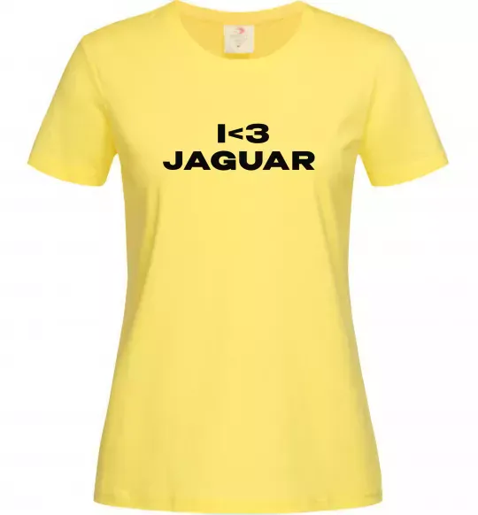 Женская футболка I <3 Jaguar Лимонный фото