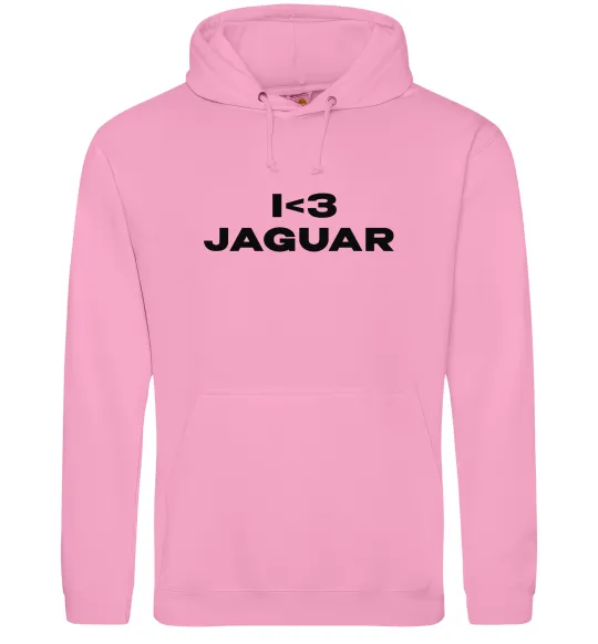 Чоловіча толстовка (худі) I <3 Jaguar Рожевий фото
