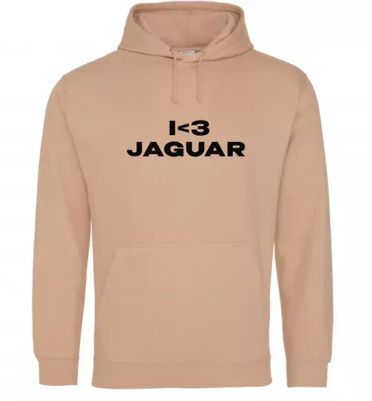 Жіноча толстовка (худі) I <3 Jaguar Пісочний фото