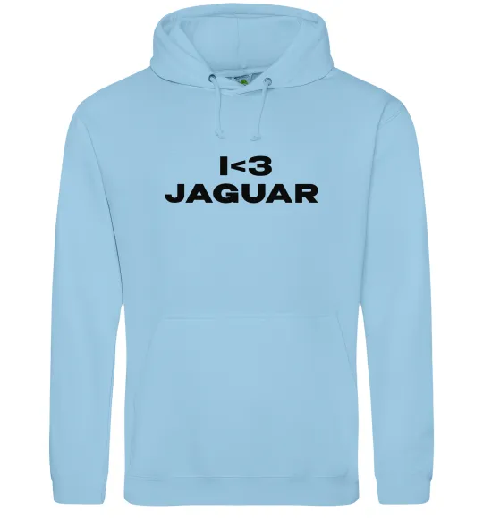 Женская толстовка (худи) I <3 Jaguar Голубой фото