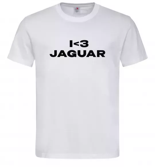 Чоловіча футболка I <3 Jaguar Білий фото