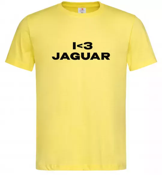 Чоловіча футболка I <3 Jaguar Лимонний фото