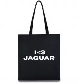 Эко-сумка I <3 Jaguar Черный фото