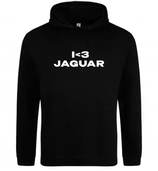Чоловіча толстовка (худі) I <3 Jaguar Чорний фото