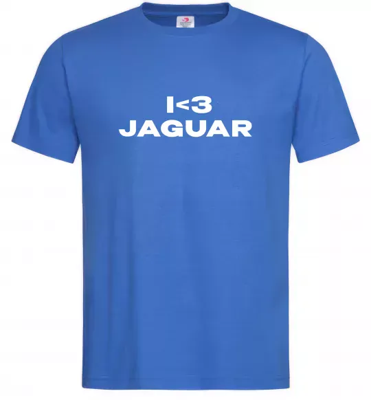 Чоловіча футболка I <3 Jaguar Яскраво-синій фото