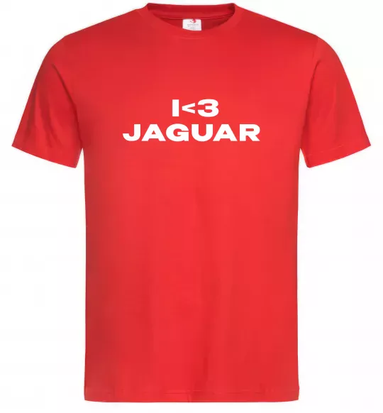 Чоловіча футболка I <3 Jaguar Червоний фото