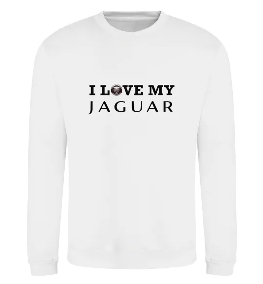 Свитшот I love my Jaguar Белый фото