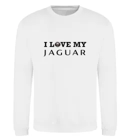 Свитшот I love my Jaguar Белый фото