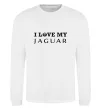 Свитшот I love my Jaguar Белый фото
