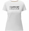 Женская премиум футболка I love my Jaguar Белый фото