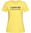 Жіноча футболка I love my Jaguar Лимонний фото