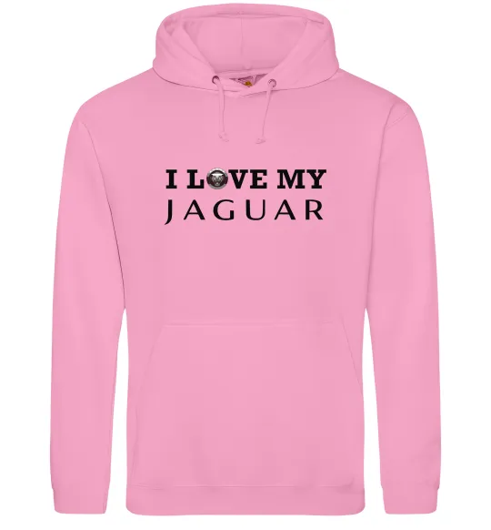 Чоловіча толстовка (худі) I love my Jaguar Рожевий фото