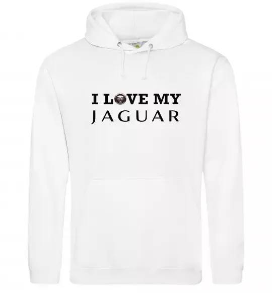 Жіноча толстовка (худі) I love my Jaguar Білий фото