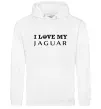 Жіноча толстовка (худі) I love my Jaguar Білий фото