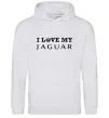 Жіноча толстовка (худі) I love my Jaguar Сірий меланж фото
