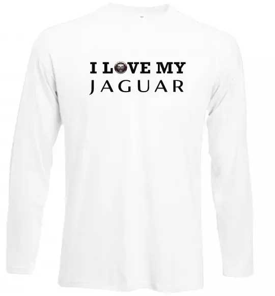 Лонгслив I love my Jaguar Белый фото