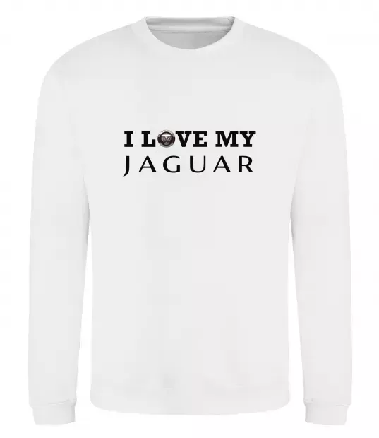 Світшот I love my Jaguar Білий фото