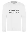 Світшот I love my Jaguar Білий фото