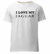 Мужская премиум футболка I love my Jaguar Белый фото