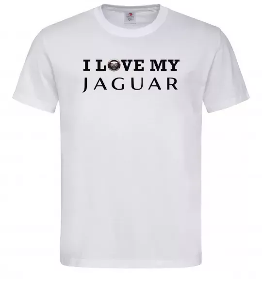 Чоловіча футболка I love my Jaguar Білий фото