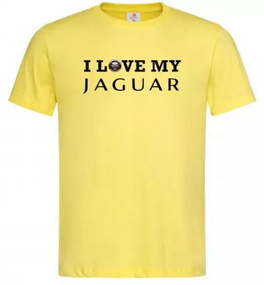 Чоловіча футболка I love my Jaguar Лимонний фото