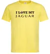 Чоловіча футболка I love my Jaguar Лимонний фото
