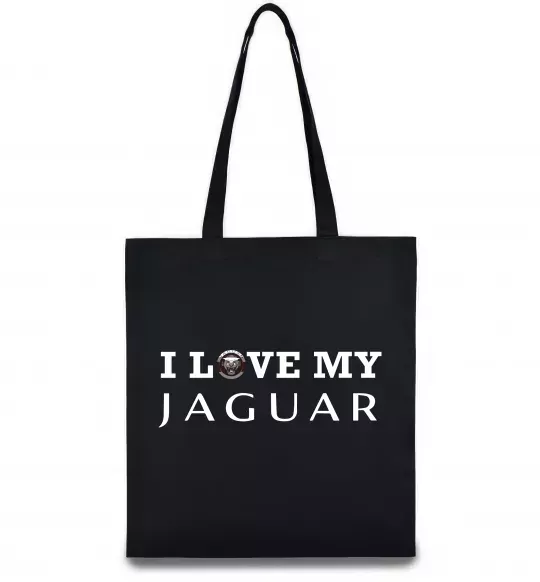 Эко-сумка I love my Jaguar Черный фото