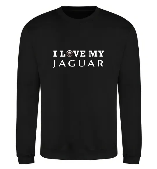 Свитшот I love my Jaguar Черный фото