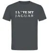 Чоловіча футболка I love my Jaguar Графіт фото