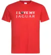 Чоловіча футболка I love my Jaguar Червоний фото