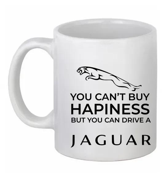 Чашка керамическая You can drive Jaguar Белый фото