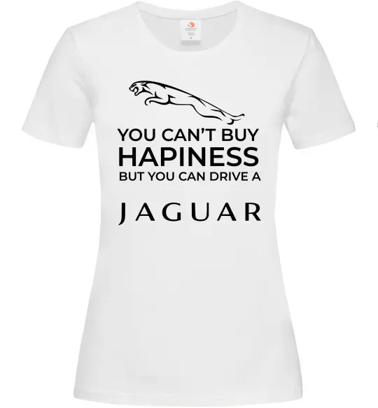 Жіноча футболка You can drive Jaguar Білий фото