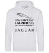 Женская толстовка (худи) You can drive Jaguar Серый меланж Женская толстовка (худи) You can drive Jaguar Серый меланж фото