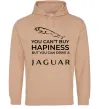 Женская толстовка (худи) You can drive Jaguar Песочный Женская толстовка (худи) You can drive Jaguar Песочный фото