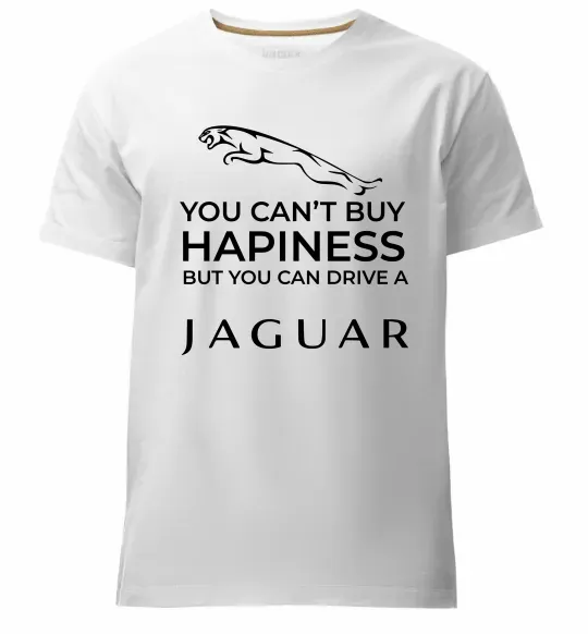 Мужская премиум футболка You can drive Jaguar Белый фото