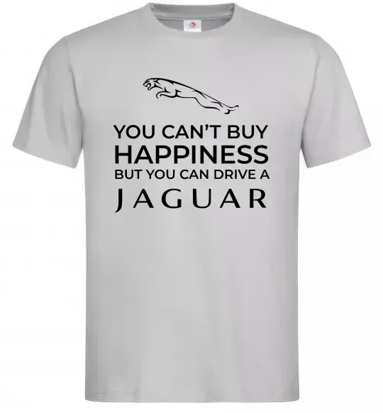 Мужская футболка You can drive Jaguar Серый фото