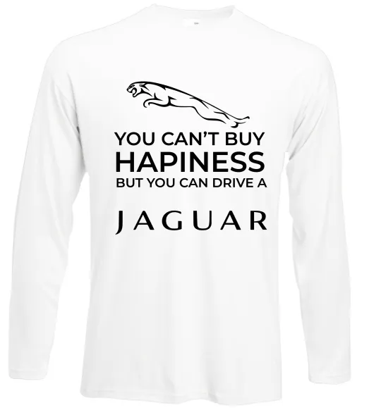 Лонгслив You can drive Jaguar Белый фото