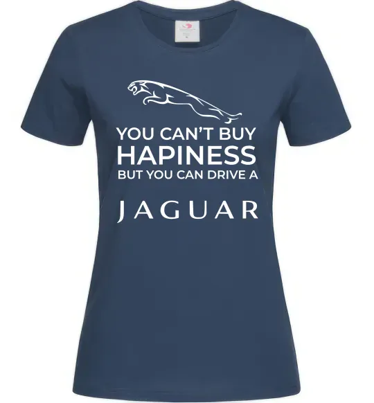 Жіноча футболка You can drive Jaguar Темно-синій фото