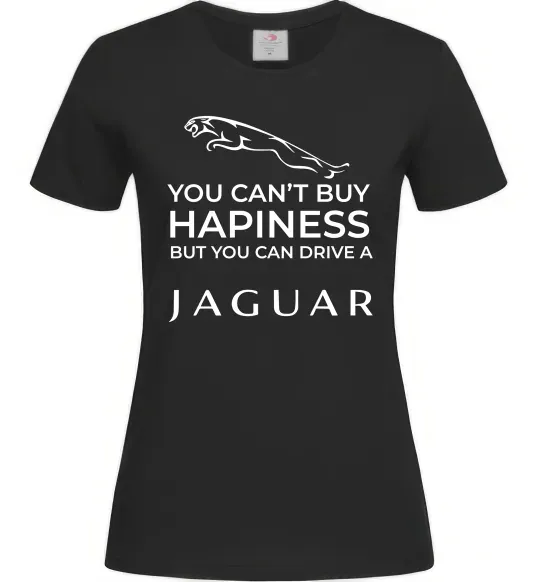 Жіноча футболка You can drive Jaguar Чорний фото