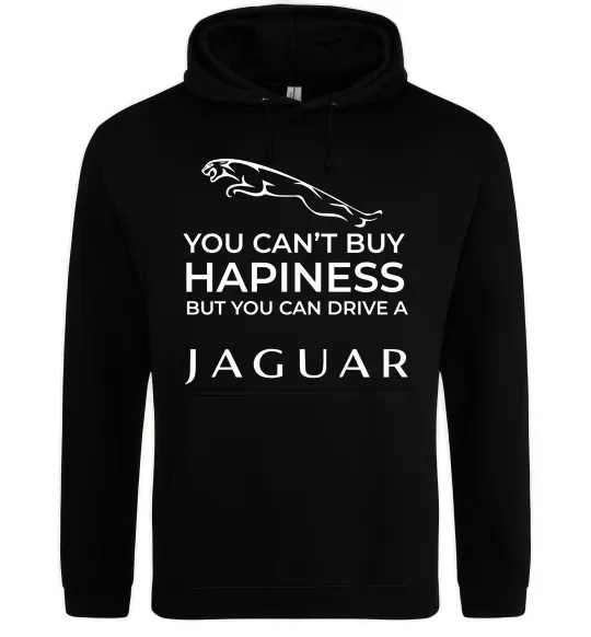 Женская толстовка (худи) You can drive Jaguar Черный фото