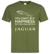 Мужская футболка You can drive Jaguar Оливковый фото