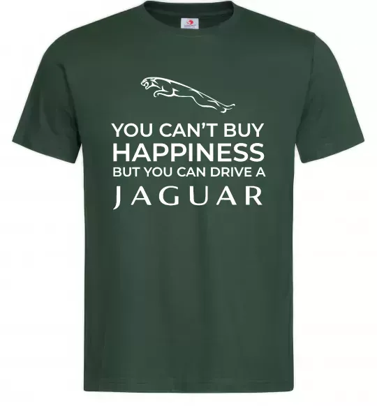 Мужская футболка You can drive Jaguar Темно-зеленый фото