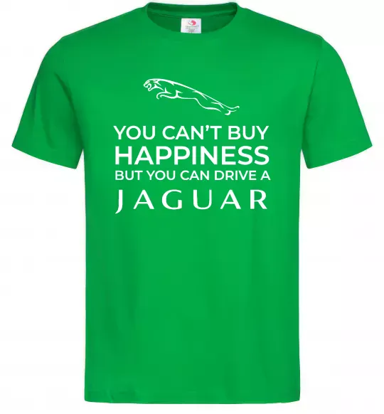 Мужская футболка You can drive Jaguar Зеленый фото