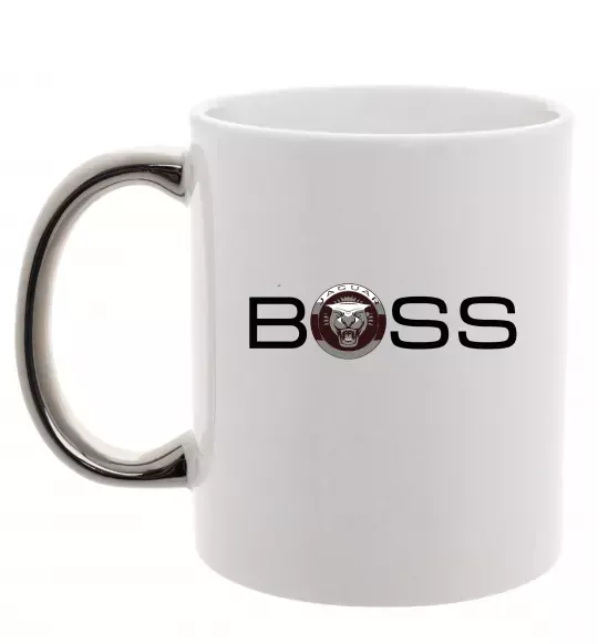 Чашка с цветной ручкой Jaguar Boss Серебро фото