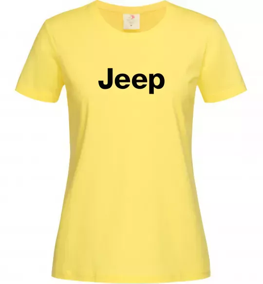 Женская футболка Jeep напис Лимонный фото