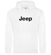 Мужская толстовка (худи) Jeep напис Белый фото