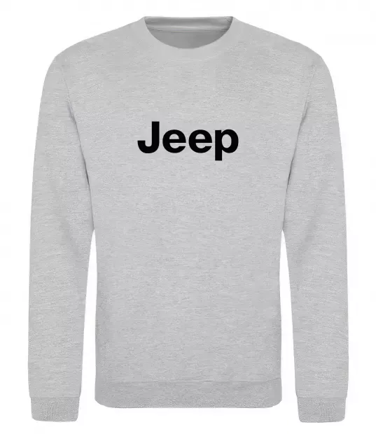 Світшот Jeep напис Сірий меланж фото